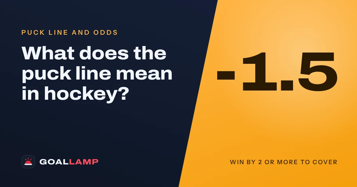 What does the puck line mean in hockey?